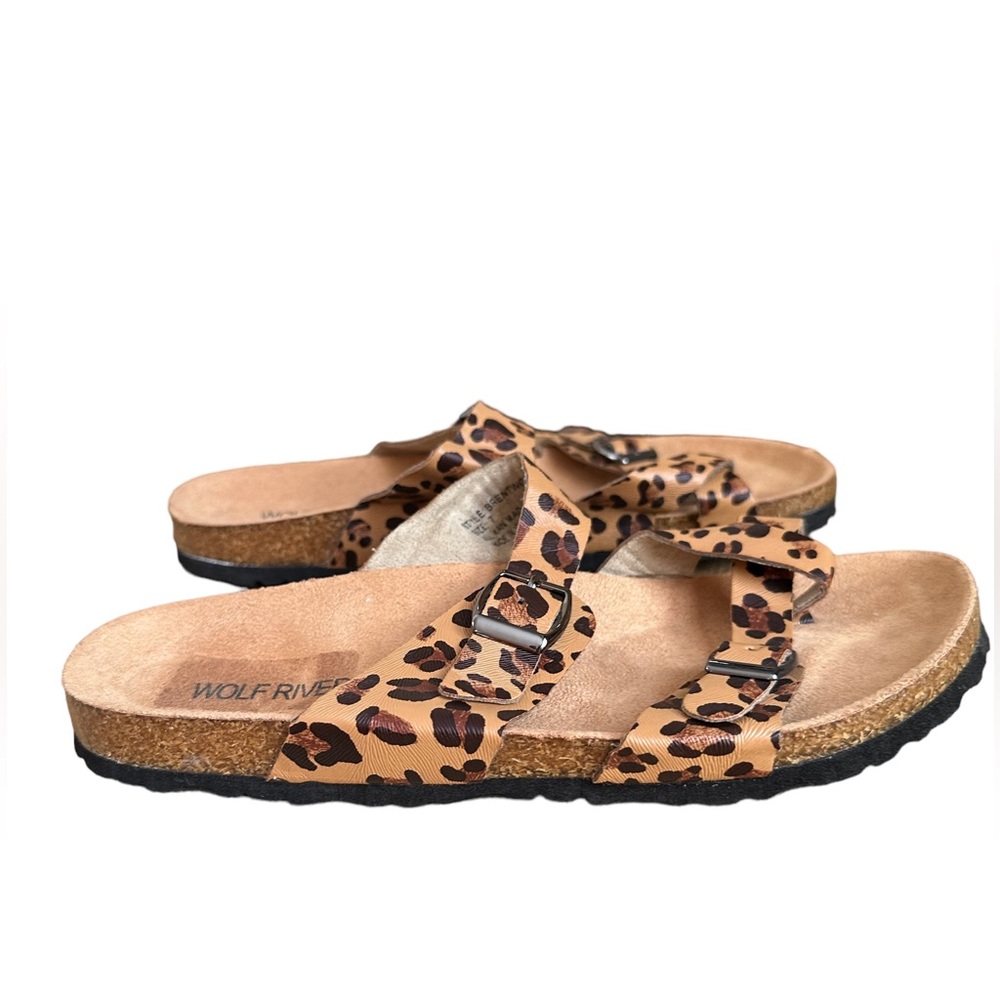 Wolf River Women’s Slides Sandals-Size 7 Animal Print-Comfortable slip on - Picture 3 of 6